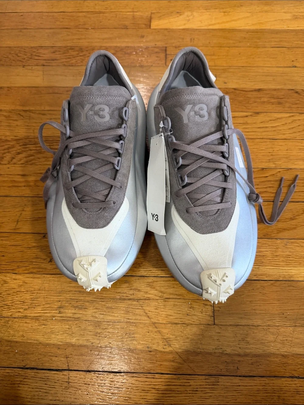 Y-3 Makura Men's Grey and White Low-Top Sneakers Sz 12.5 NWT, No Box